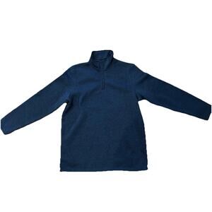 Mack Russo Sweater Fleece Men's Blue Large 1/4 Zip Pullover Excellent Condition